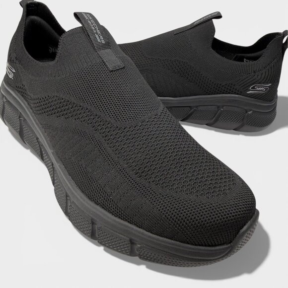 Skechers BOBS B Flex Frigid Edge Mens 8 Black Slip On Stretch Fit 118107 NEW main image 4